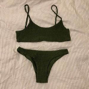 Military green bikini